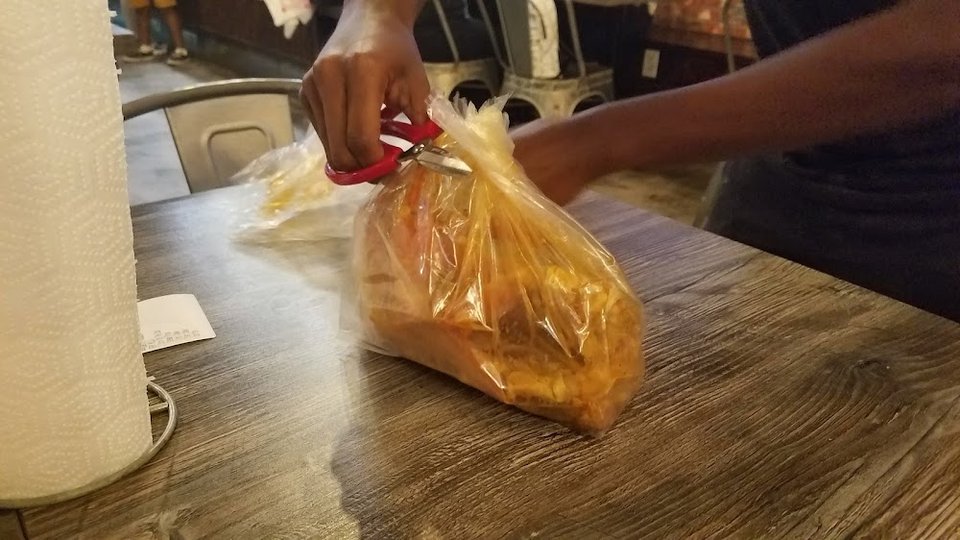 Crab Legs in a Bag